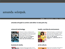 Tablet Screenshot of amandaschupak.com